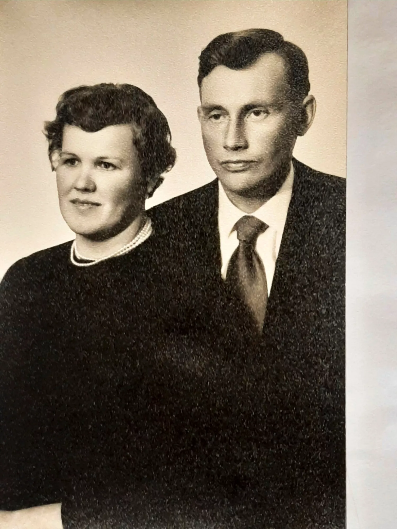 Olavi ja Laura Pokki hääkuvassaan vuonna 1958.