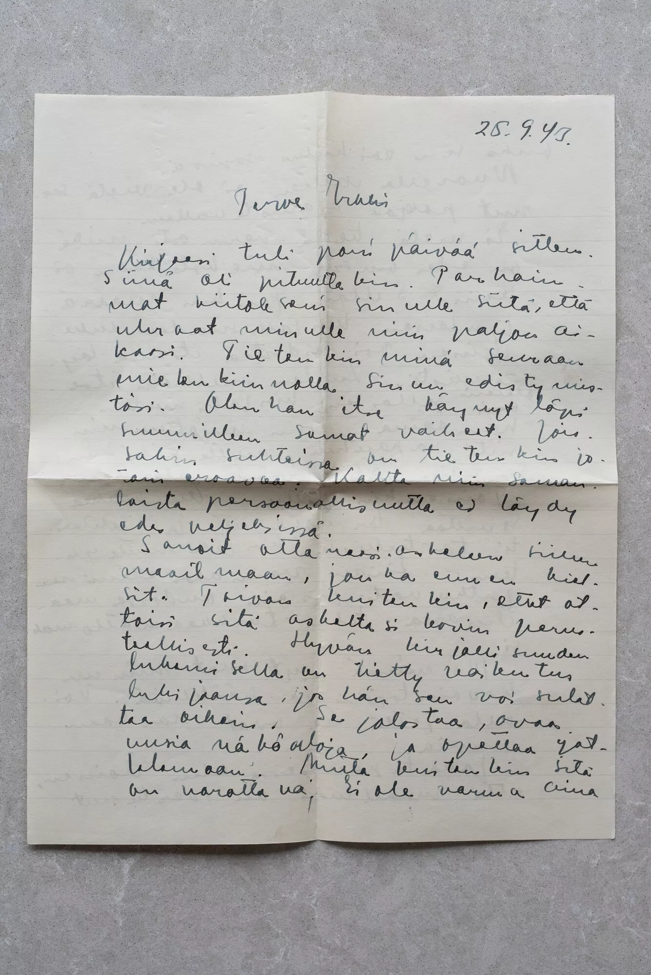 Kauko Sarasteen pikkuveljelleen Erkille rintamalta lähettämät kirjeet löytyivät yllätyksenä sukulaisen ullakolta.