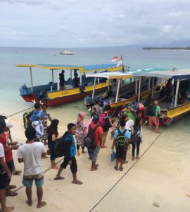 Julkinen liikenne hoidetaan Gili-saarilla veneillä