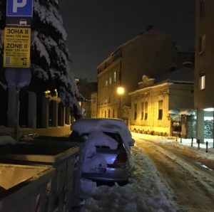 Belgrad sai lumipeitteen.