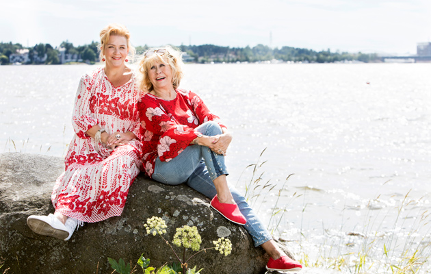 Kirjailija Annina Holmverg ja Annina Litmanen