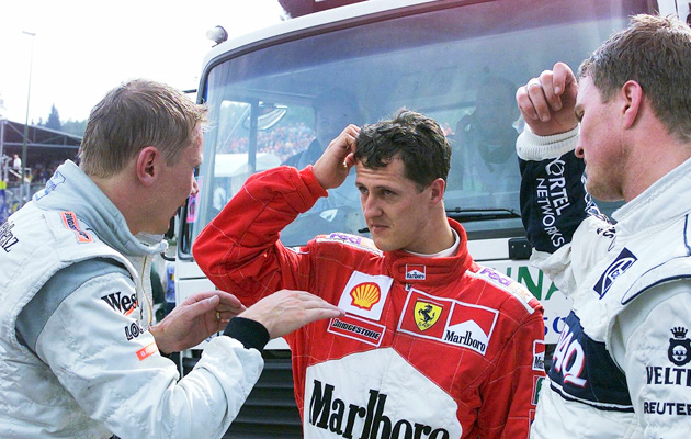 Mika Häkkinen ja Michael Schumacher