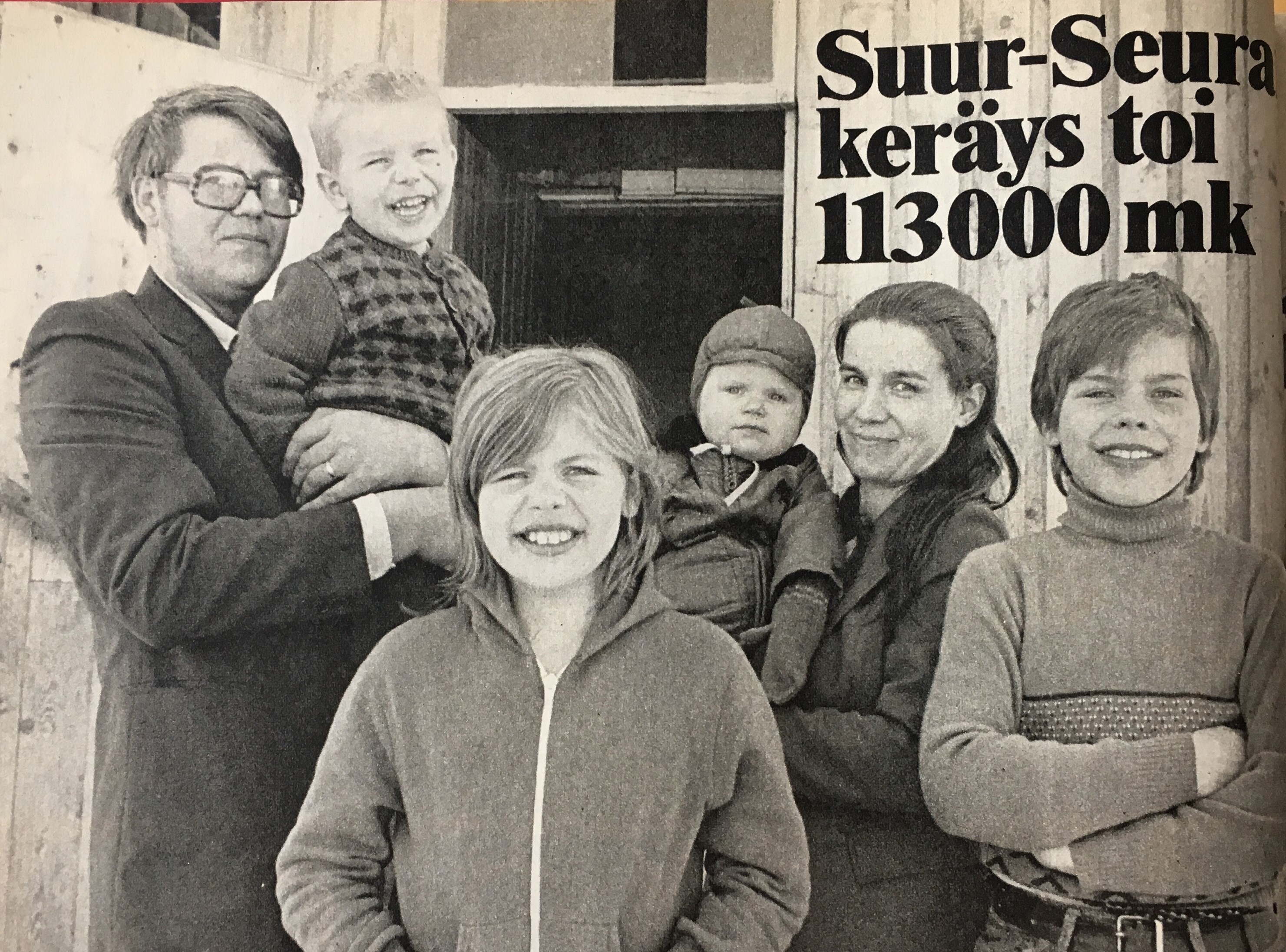 Suur-Seura keräsi suuren rahasumman paltamolaiselle perheelle vuonna 1979.