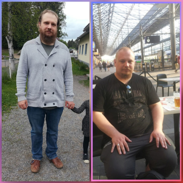 Mikko Ikäheimoa hädin tuskin tunnistaa 50 kiloa hoikempana. Hän on tyytyväinen jo nyt, mutta haluaa pudottaa vielä muutaman kilon lisää.