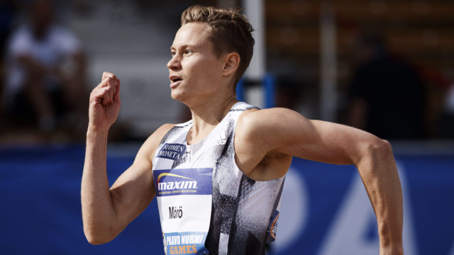 LKS 20190611 Oskari Mörö miesten 400m aidoissa yleisurheilun Paavo Nurmi Games -kilpailussa Turussa 11. kesäkuuta 2019. LEHTIKUVA / RONI REKOMAA
