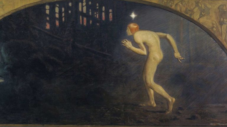 Onni Muusarin maalaus Aarteenetsijä on vuodelta 1910. Teoksessa nuori mies lähestyy varoen metsässä hohtavaa valoa. Hän edustaa aikakautensa totuudenetsijää, joka lopulta löytää valon.