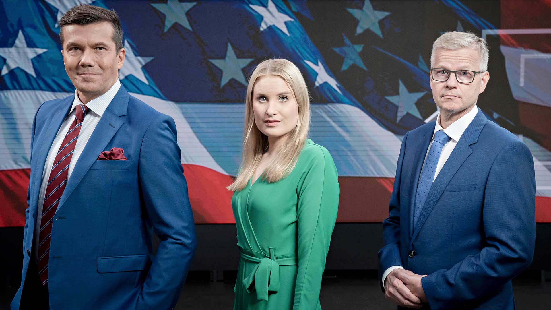 Tommy Fränti, Rosa Kettumäki ja Juha Hietanen juontavat USA:n vaalit 2020 tulosaamua, joka alkaa kello 2.30 tiistain ja keskiviikon välisenä yönä.