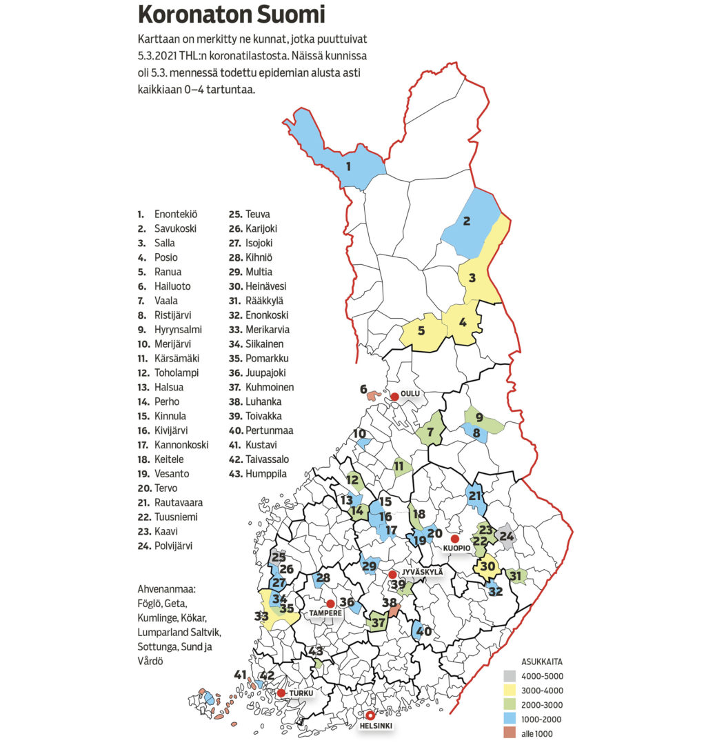 Suomi ilman koronaa -kartta