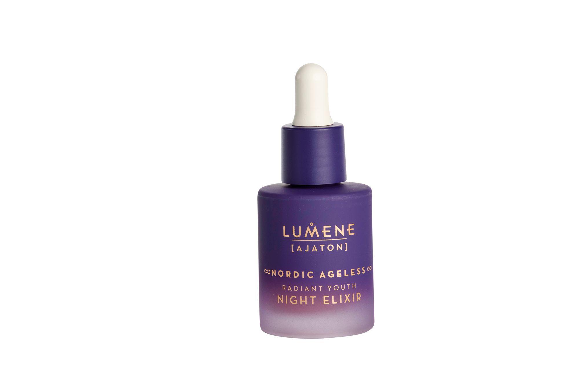 Yöksi levitettävä Lumenen Night elixir -öljyseerumi lisää ihon hehkua. 30 ml 49 €. © Tommi Tuomi