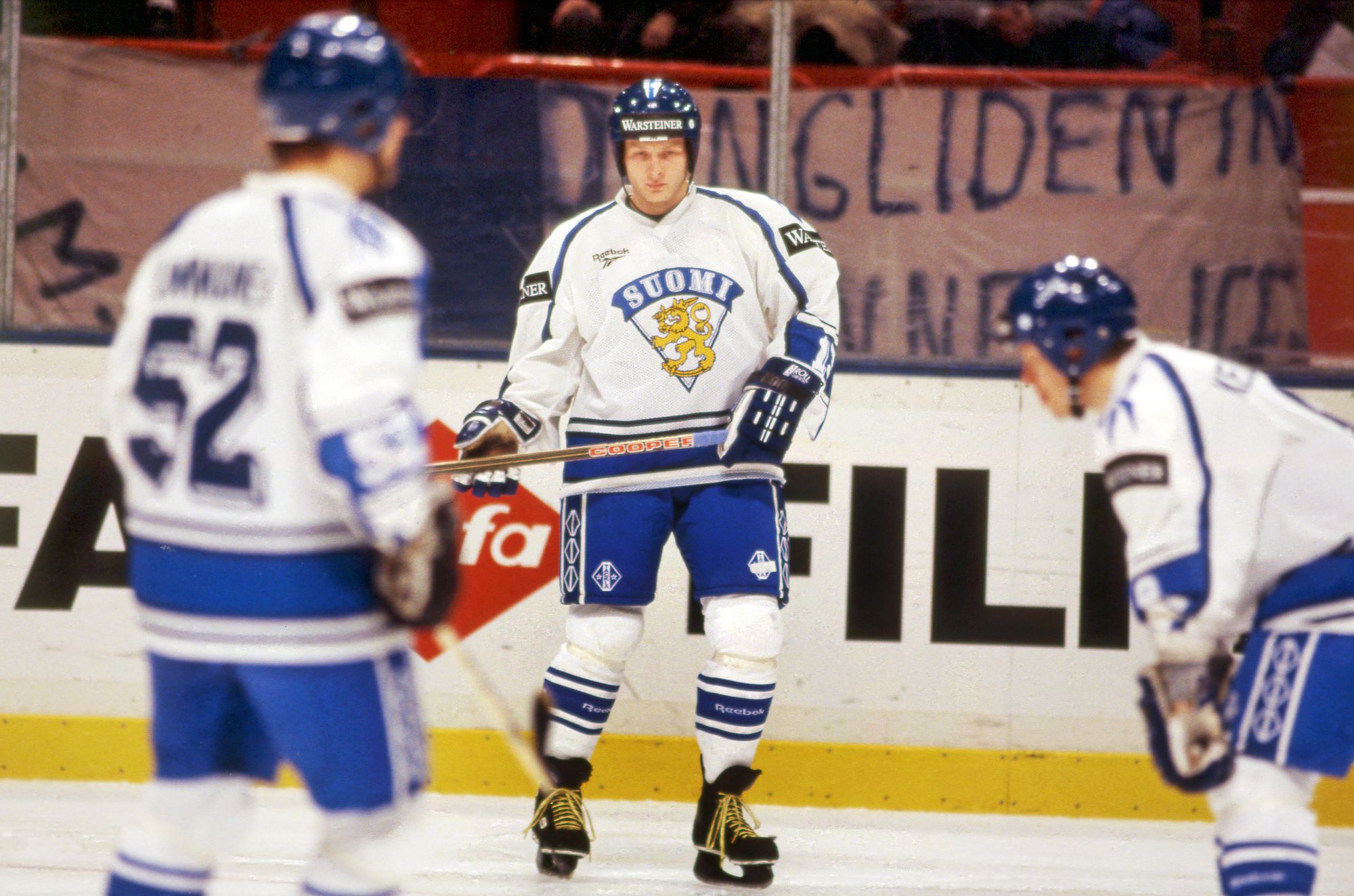 1990-luvulla Euroopan huippupelaajien joukkoon kuulunut Palo muistetaan erityisesti vuonna 1995 jääkiekon maailman­mestaruuden voittaneista Leijonista. © Hannu Lindroos / Jääkiekkomuseo