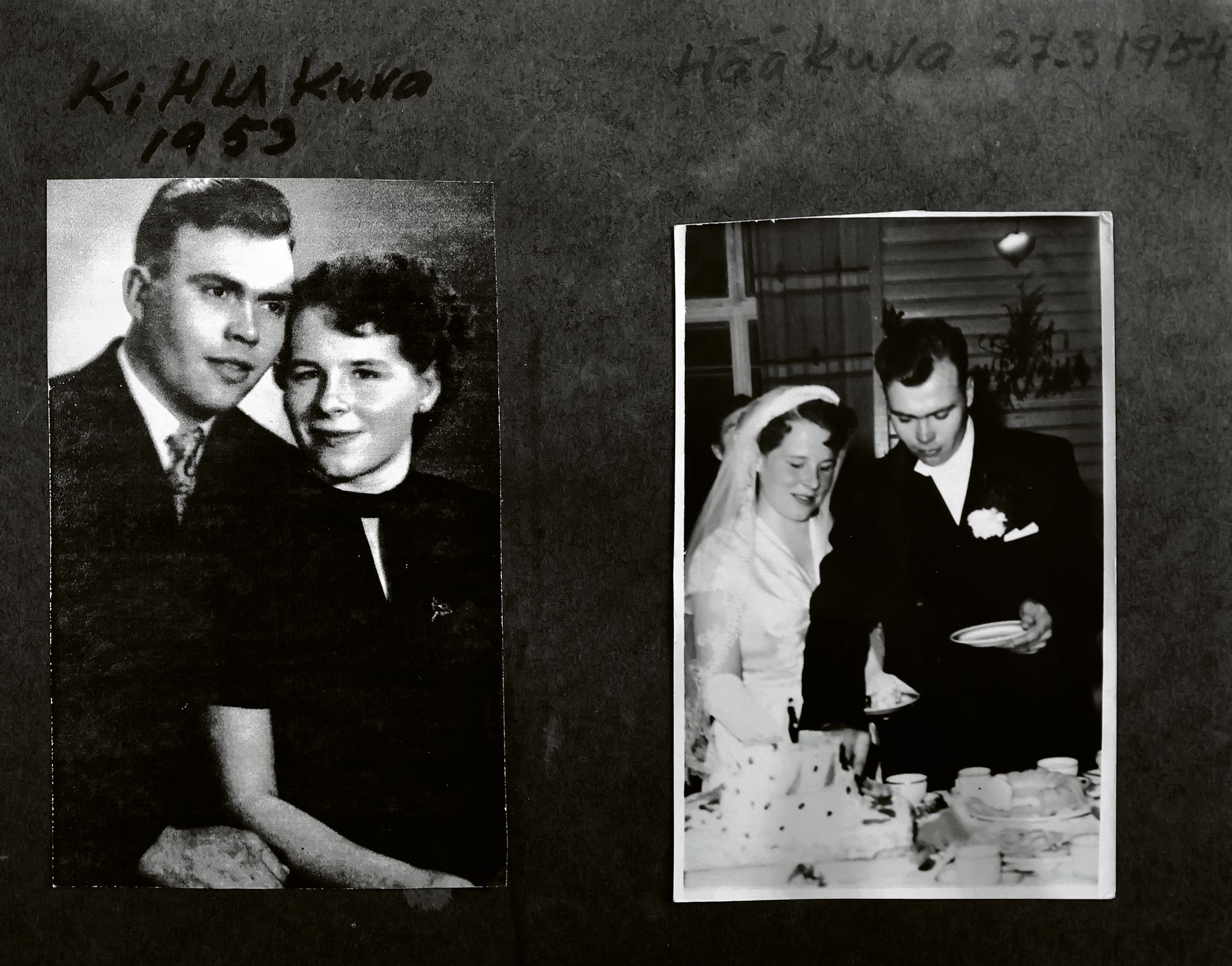 Lyyli ja Kalevi Etholén kihlautuivat vuonna 1953 ja avioituivat vuonna 1954. © Etholén-Rönnbergin kotialbumi