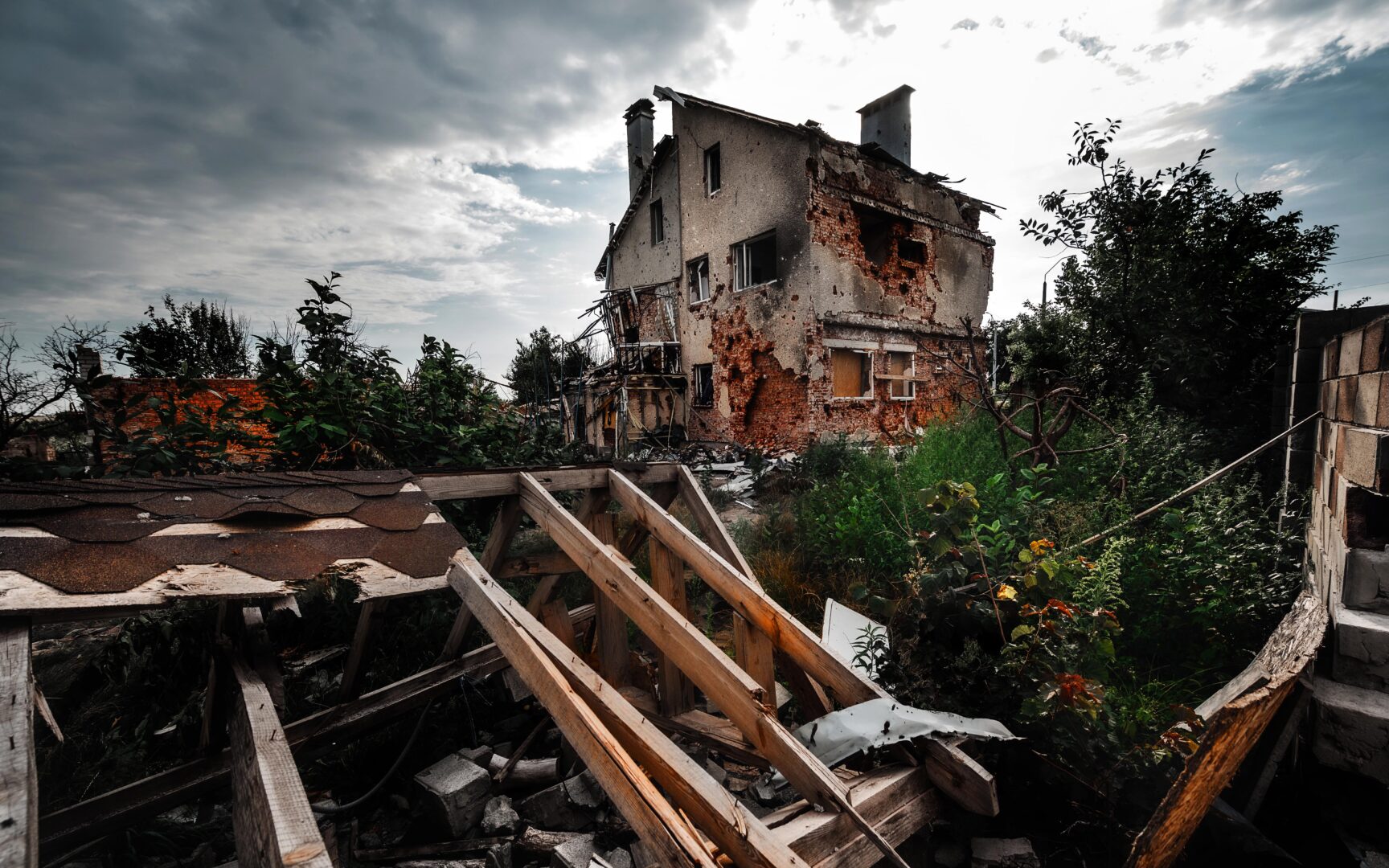 Venäläisten tuhoamia koteja Ukrainassa.