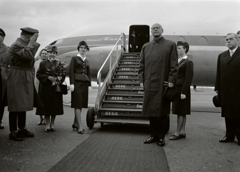 Urho ja Sylvi Kekkonen lähdössä Lontooseen toukokuussa 1961. © Alamy Stock photo