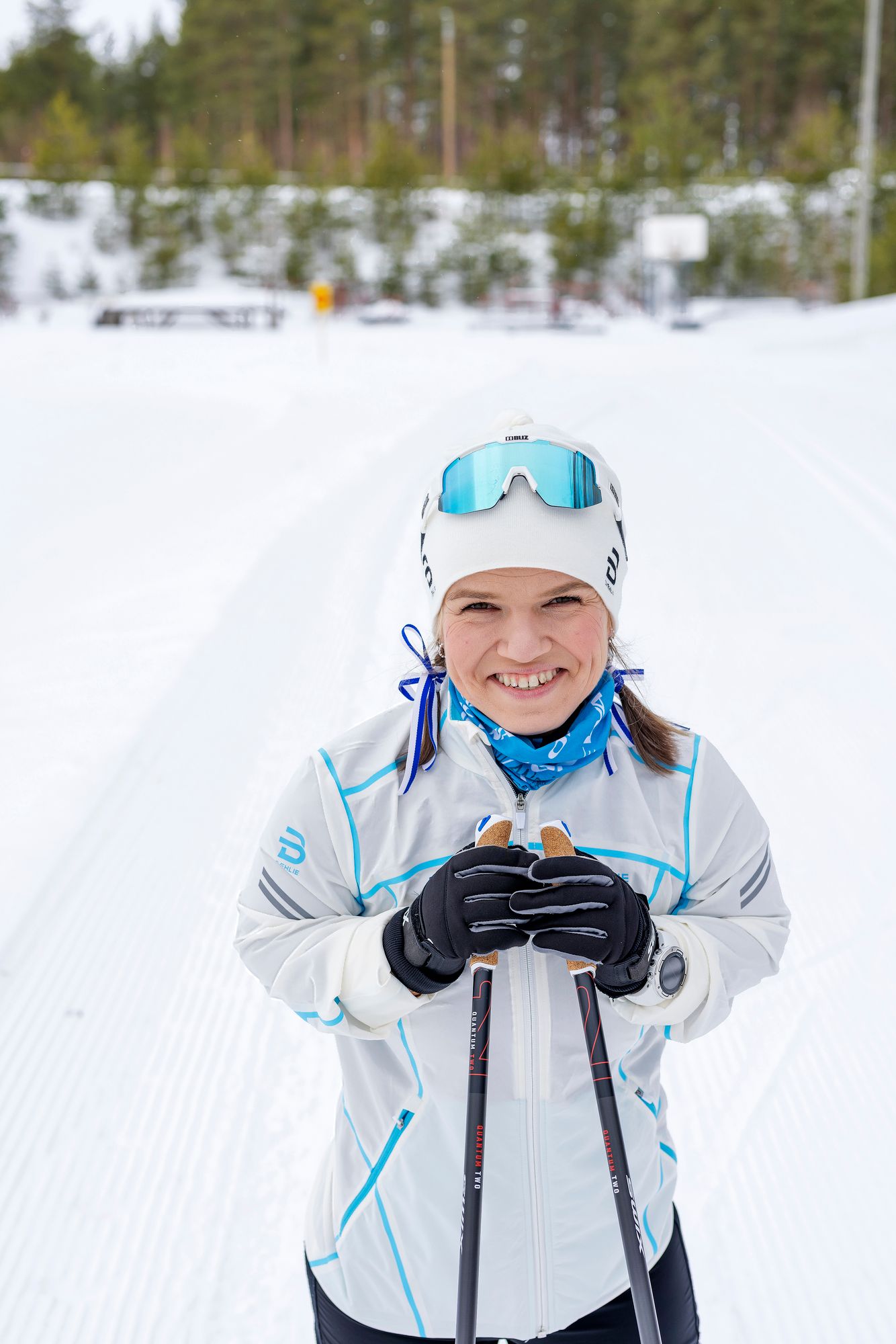 Lyhytkasvuinen Maria on hiihtänyt tänäkin talvena noin 500 hiihtokilometriä. © Mikko Nikkinen