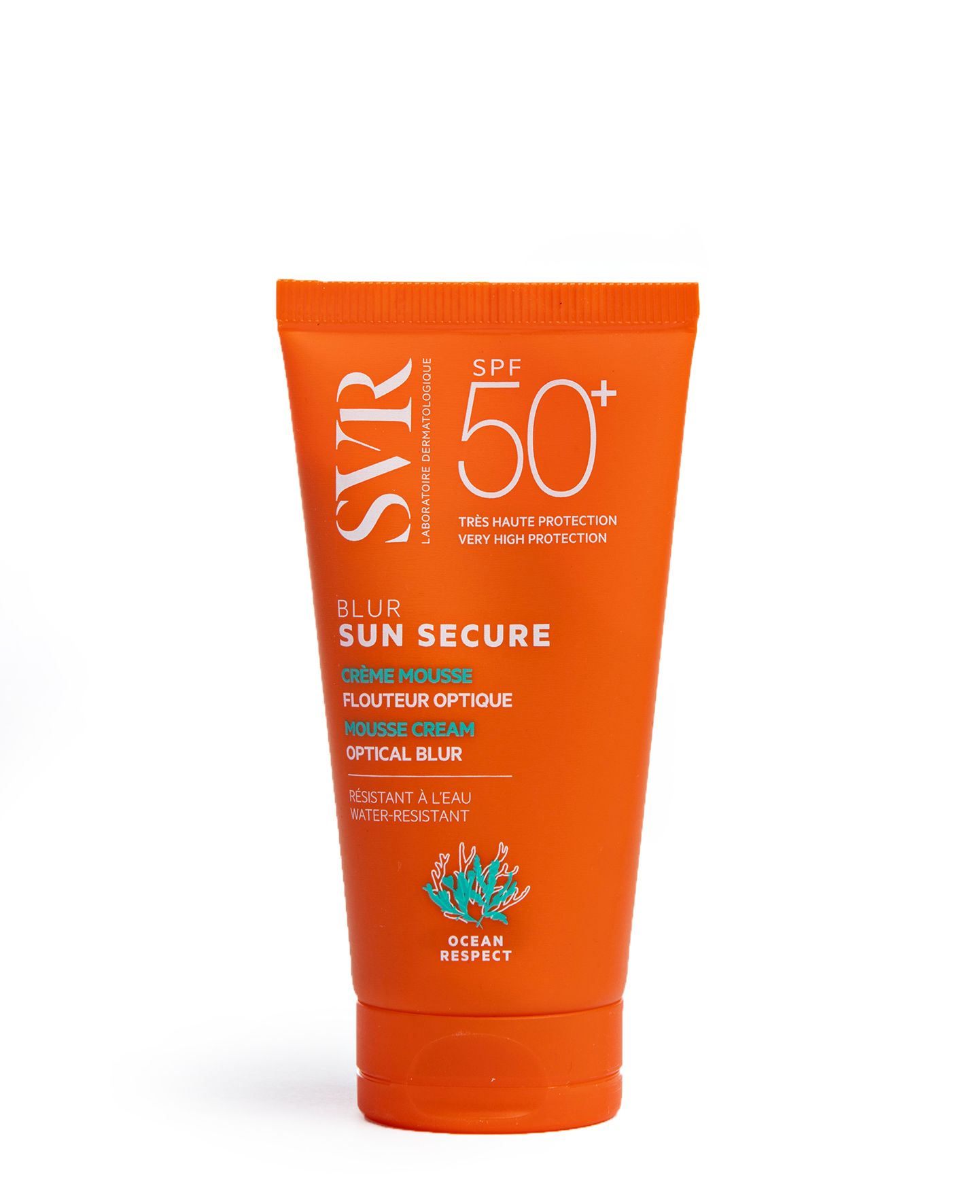 Uusi vedenpitävä SVR Sun Secure 50+ -aurinkosuojatuote sopii herkällekin iholle. 50 ml n. 22 €. © Tommi Tuomi