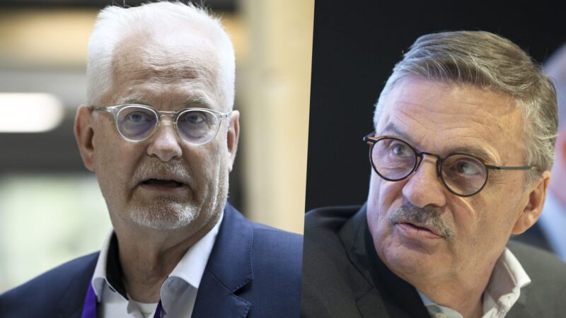 Europarlamentaarikko Petri Sarvamaa ja René Fasel