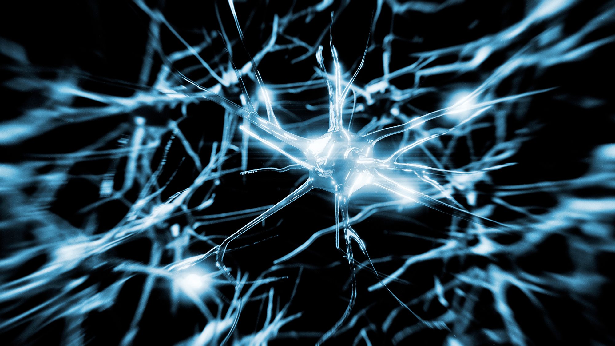 Ihmisen aivoissa on arvioiden mukaan lähes 100 miljardia her­mo­solua eli neuronia, jotka käsittelevät ja jakavat tietoa sähköisten hermoimpulssien avulla. Jos aivojen hermosoluissa tai -verkoissa on häiriöitä, ihminen voi saada eriasteisia muistioireita. © iStock